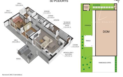  Bernolákovo- 4 izbový bungalov, novostavba, kompletne zariadený