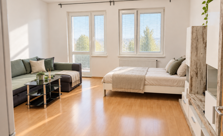 PRENÁJOM | Zariadená garzónka s balkónom, 40 m² | Petržalka - fotografia 1