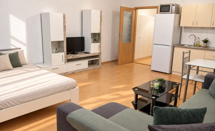 PRENÁJOM | Zariadená garzónka s balkónom, 40 m² | Petržalka - fotografia 2
